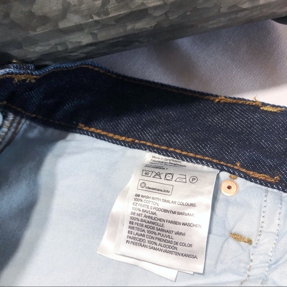 H&M Straight Fit Shorts in Dark Indigo - Picture 6 of 7